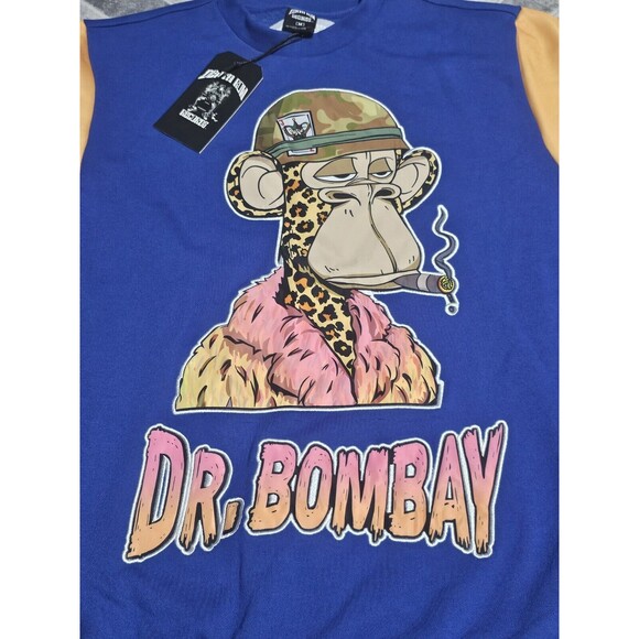 Bored APE Crooks&Castles Dr. Bombay cheetah SWEATSHIRT Men's Size MEDIUM RARE - Picture 2 of 6